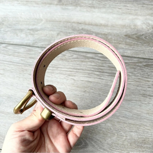 Willow Ridge Pink Suede Embossed Genuine  Leather Belt - Picture 2 of 16
